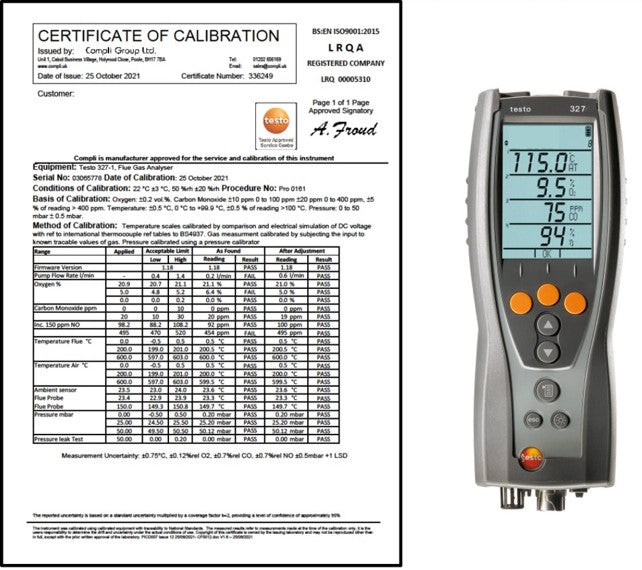 testo 327-1 Service and Calibration with Free Delivery & Return